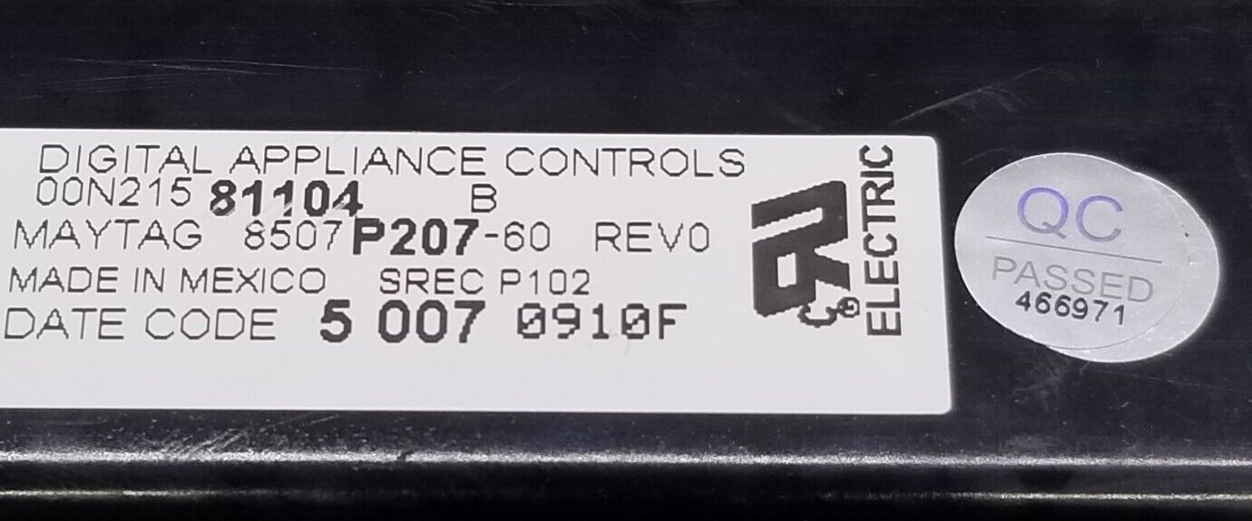 OEM Replacement for Maytag Range Control 8507P207-60