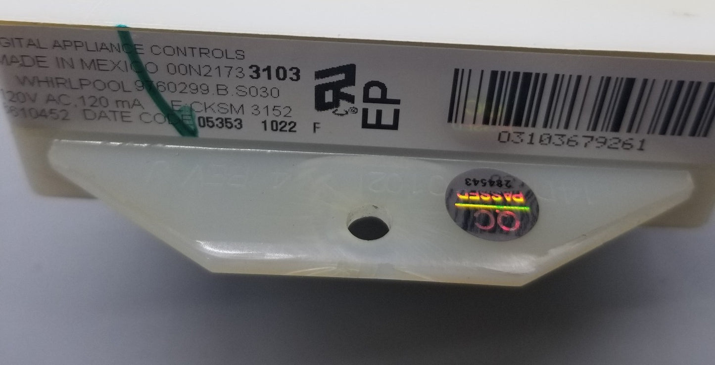 OEM Replacement for Whirlpool Control Board 9760299 1- Year