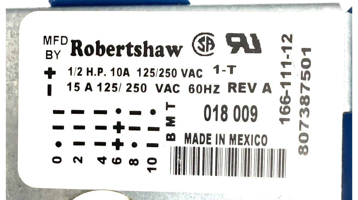 New Replacement for Frigidaire Dishwasher Timer 807387501