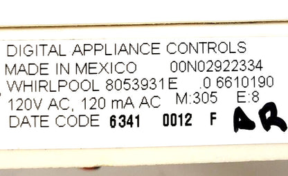 OEM Replacement for Whirlpool Range Control 8053931