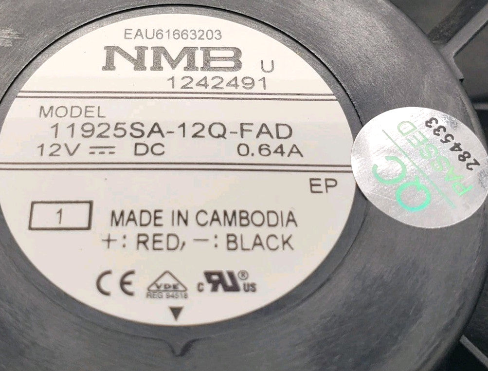 New OEM Replacement for LG Washer/Dryer Stack DC Cooling Motor EAU61663203