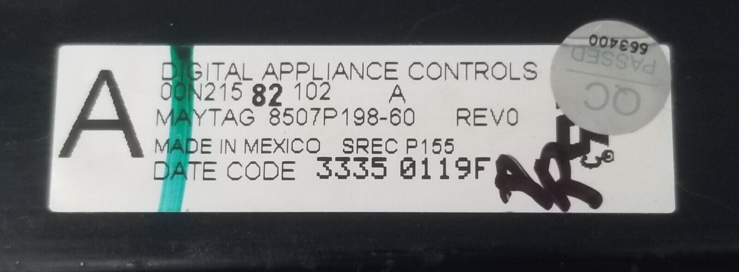 Genuine OEM Replacement for Maytag Range Control 8507P198-60