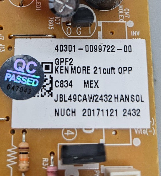 OEM Daewoo Fridge Control B 40301-0099722-00