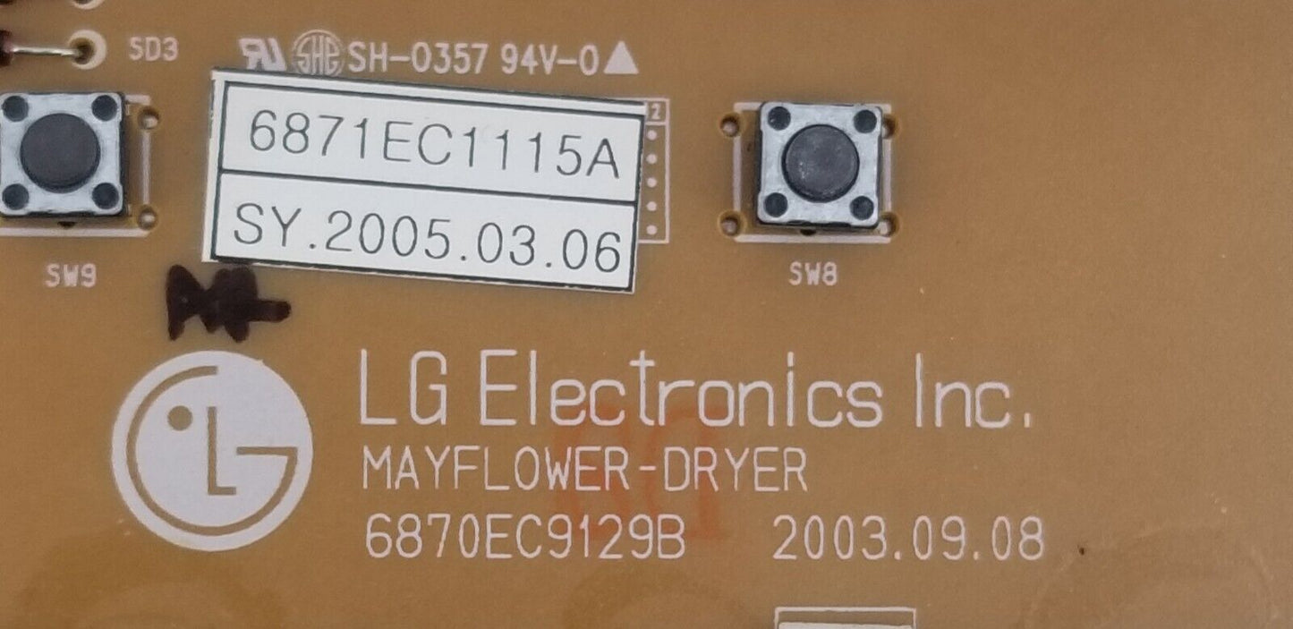 OEM Replacement for LG Dryer Control 6871EC1115A