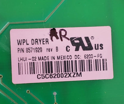Replacement for Whirlpool Dryer Display 8571929 8571954 8571955  ⭐  ⭐