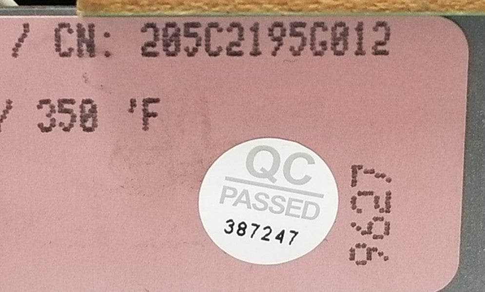 OEM Replacement for GE Oven Control 205C2195G012