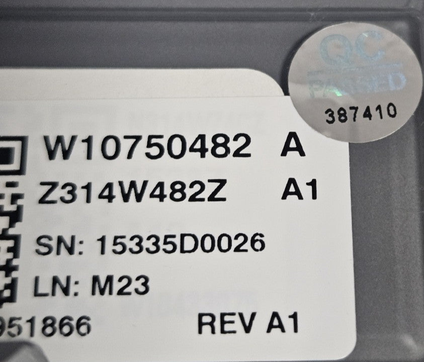 OEM Replacement for Whirlpool Washer Control W10750482