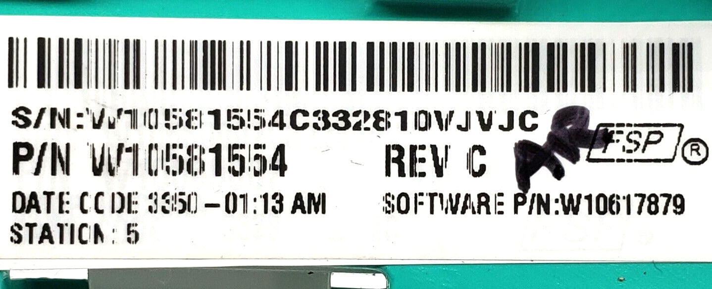 OEM Replacement for Maytag Washer Control W10581554   ~ ~