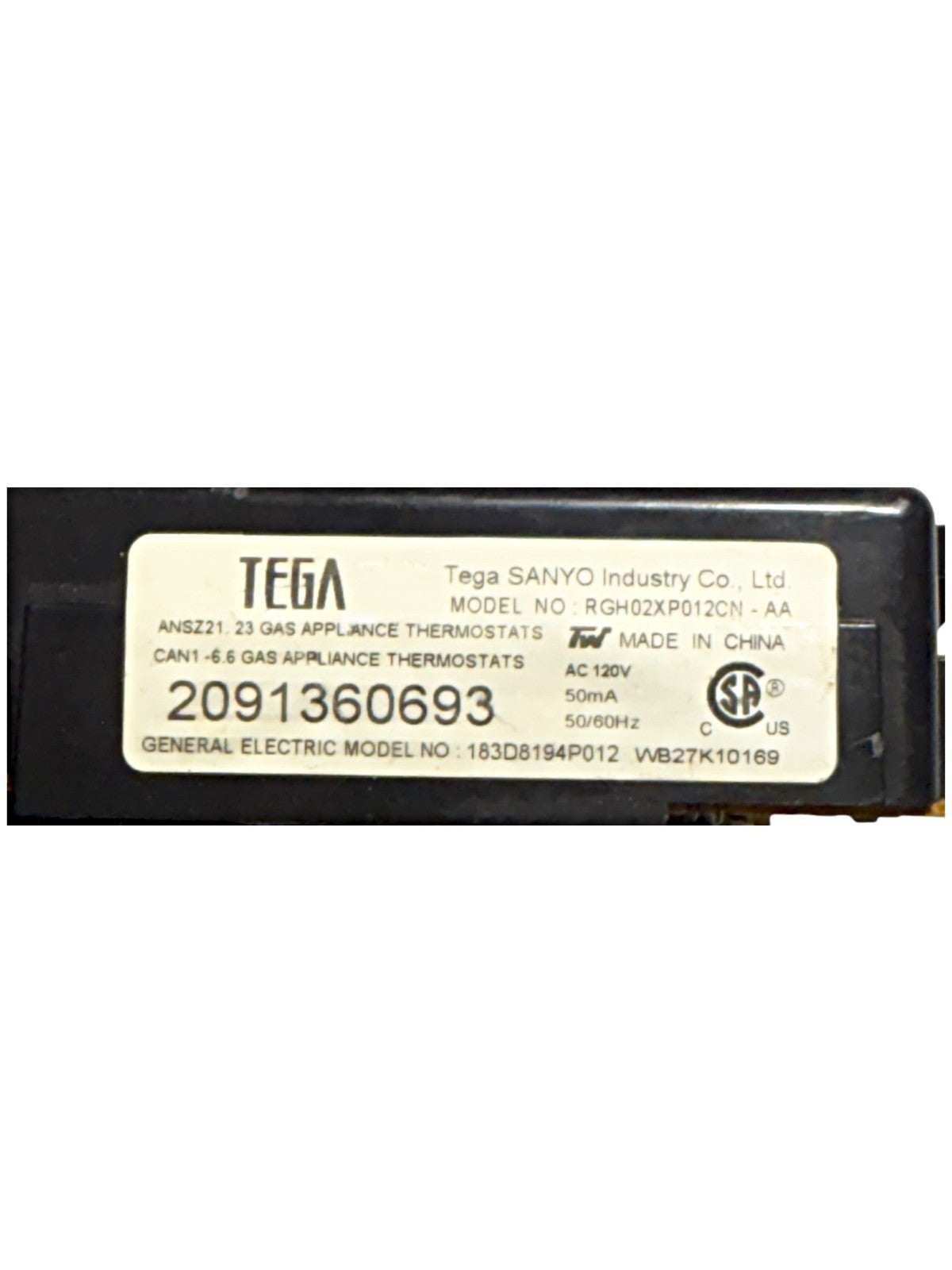 OEM Replacement for GE Range Control 183D8194P012