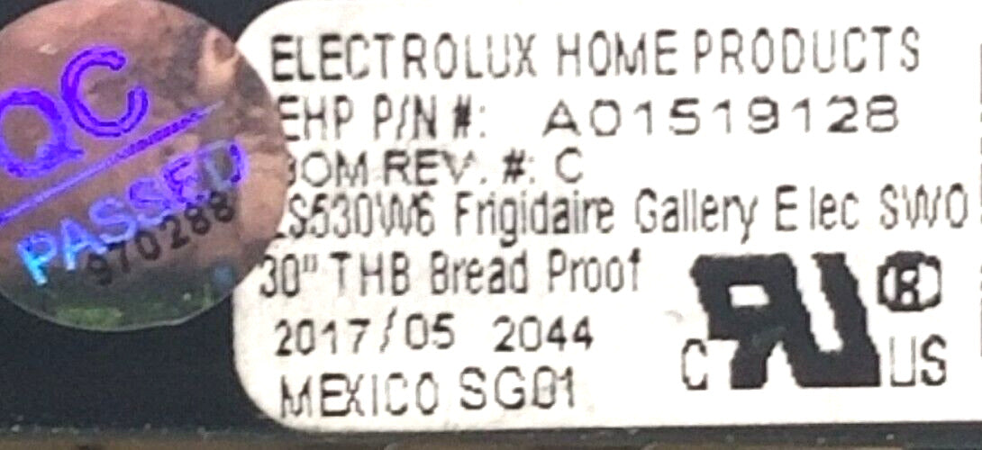 OEM Replacement for Frigidaire Range Control A01519128