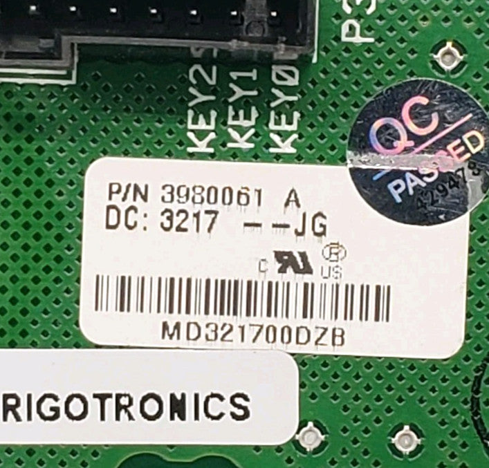 OEM Replacement for Whirlpool Dryer Control 3980061 8566150   1 Year