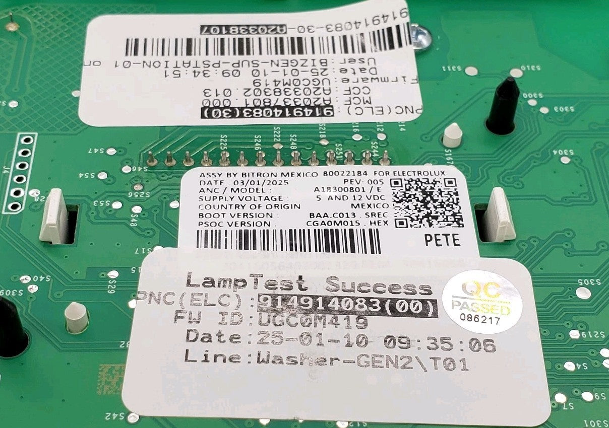 New OEM Replacement for Frigidaire Control Panel 5304529896