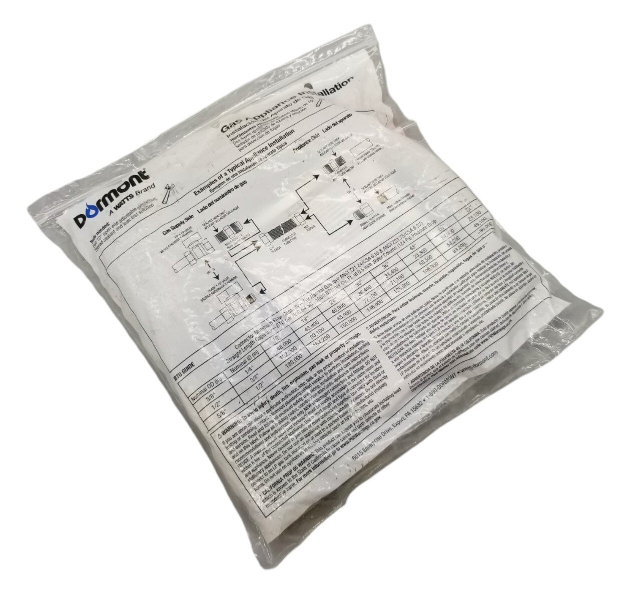 New OEM Dormont Gas Connector Kit 30-3131KIT-48B
