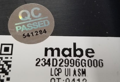 OEM Replacement for GE Dryer Control Panel 234D2996G006