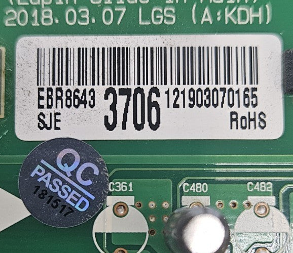 OEM Replacement for LG Oven Control EBR86433706