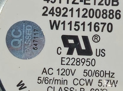New OEM Replacement for Whirlpool Microwave Motor W11511670
