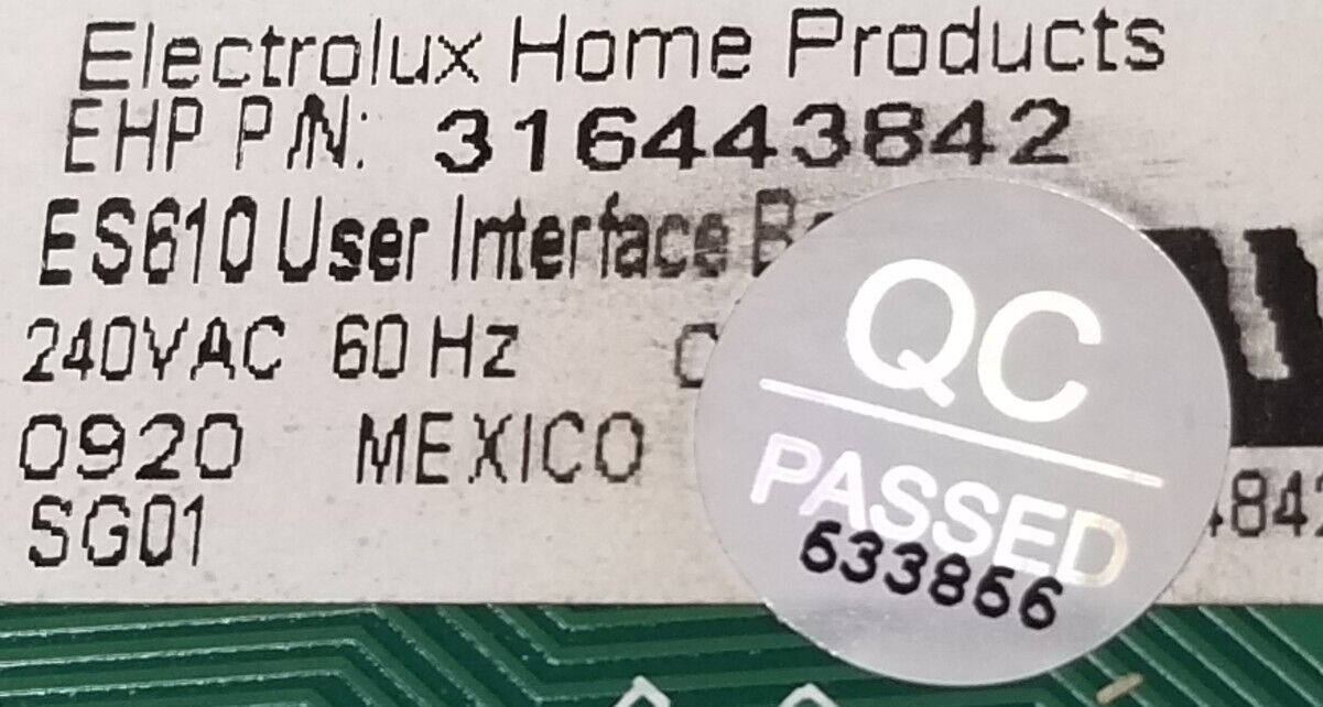 Genuine OEM Replacement for Frigidaire Oven Control 316443842