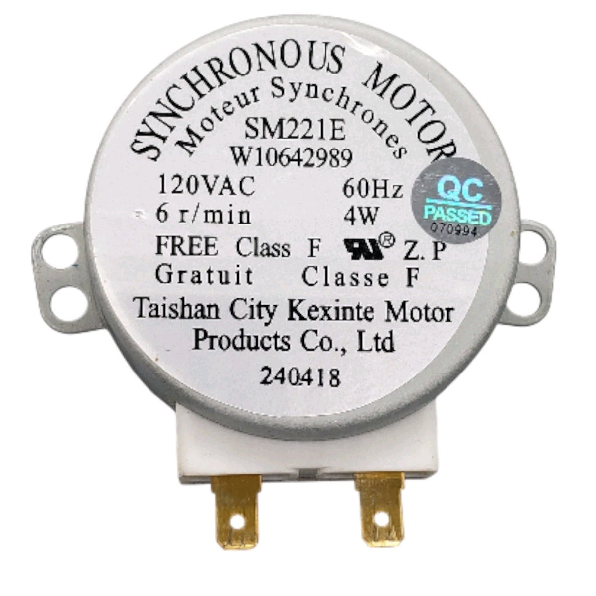 OEM Replacement for Whirlpool Microwave Turntable Motor W10642989