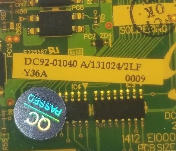 OEM Replacement for Samsung Washer Control DC92-01040A