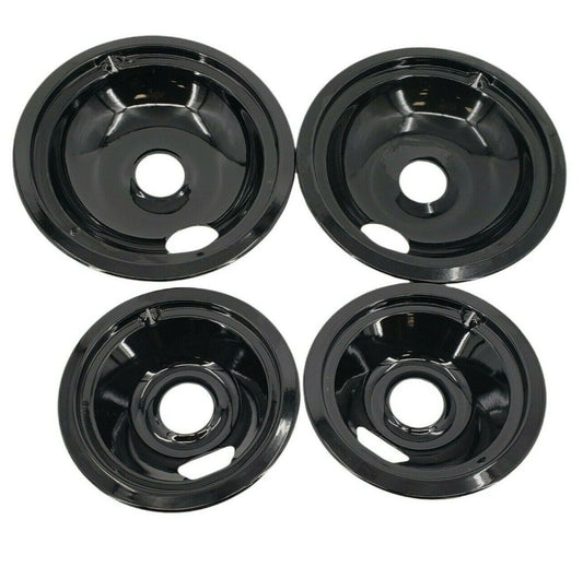 New Genuine OEM Replacement for GE Range Black Drip Pans (4) WB31T10014