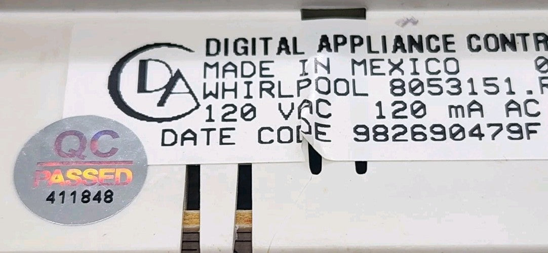OEM Replacement for Whirlpool Range Control 8053151-