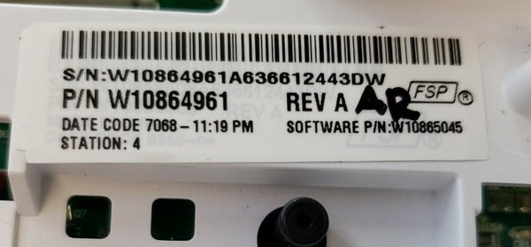 OEM Replacement for Whirlpool Washer Control Board W10864961