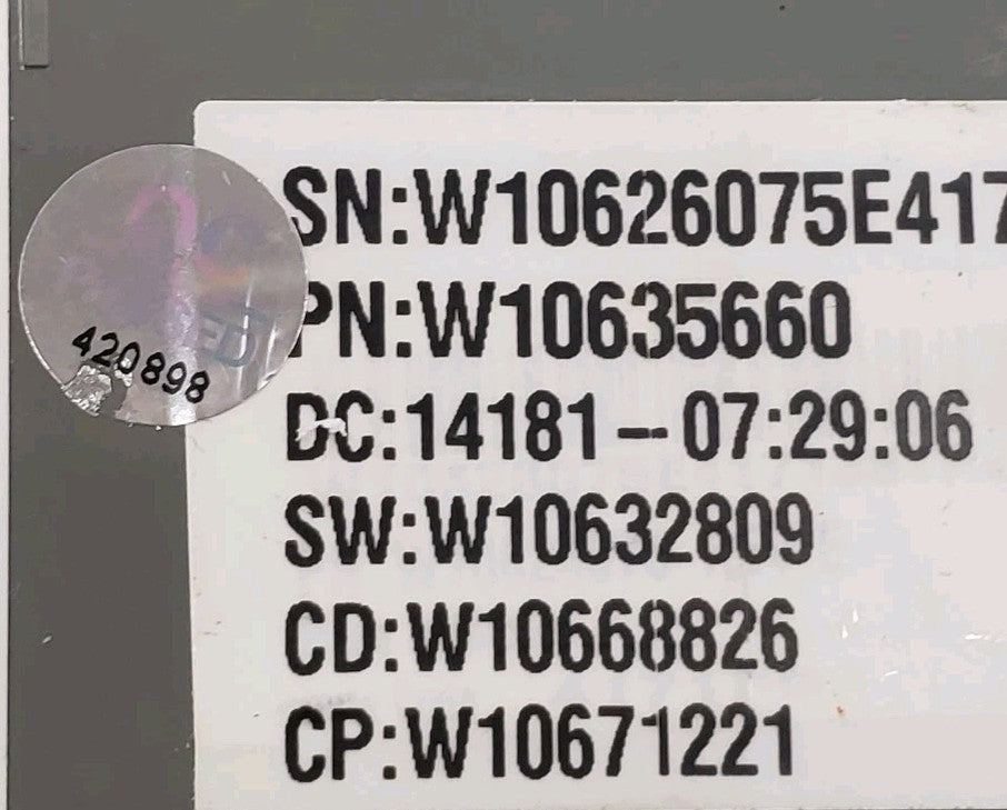 OEM Replacement for Whirlpool Washer Control W10635660
