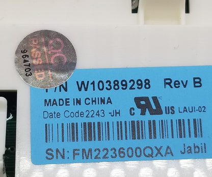 OEM Replacement for Maytag Dryer UI Control  W10389293 W10389298