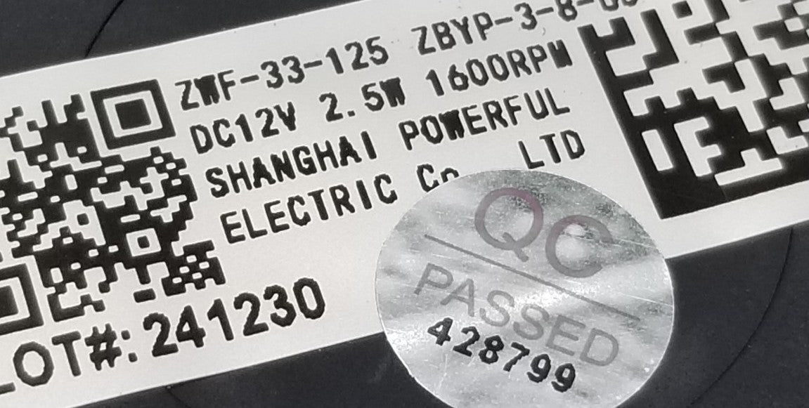 New OEM Replacement for Midea zer DC Fan 11002015013111