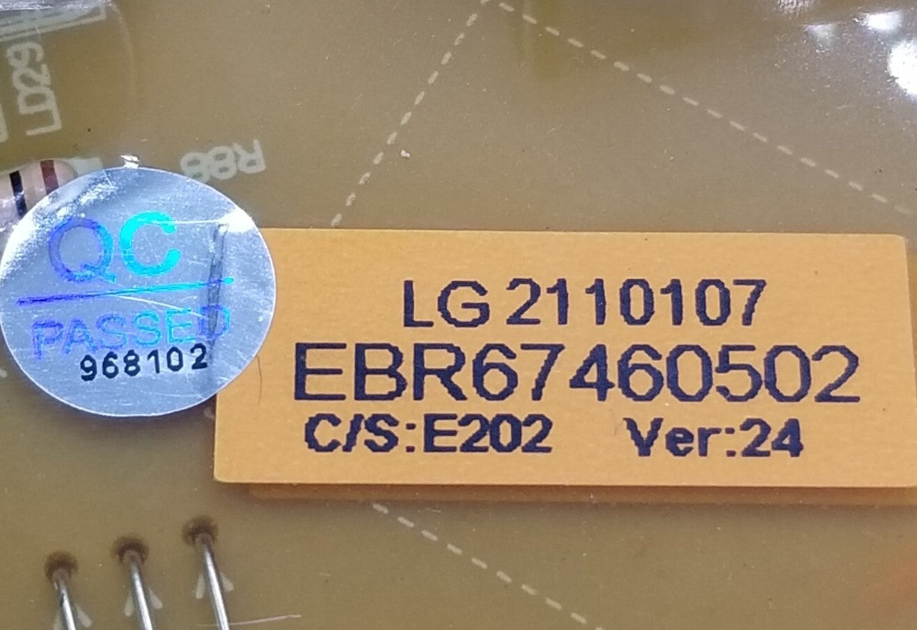 OEM Replacement for LG Washer Control  EBR67460502 EBR62198105