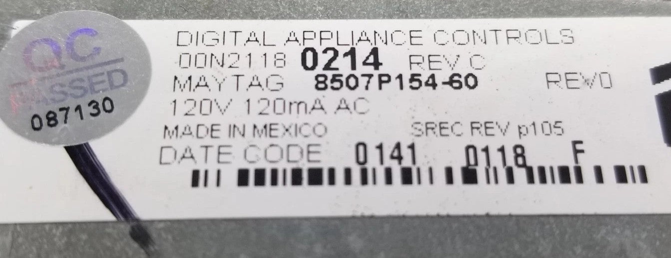 OEM Replacement for Maytag Range Control  8507P154-60