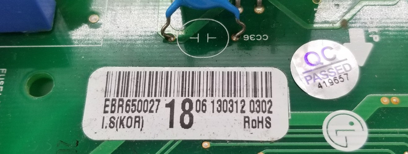 OEM Replacement for LG Control Board EBR65002718