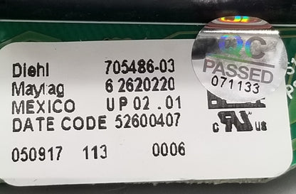 OEM Replacement for Maytag Dryer Control 6 2620220 W10756689