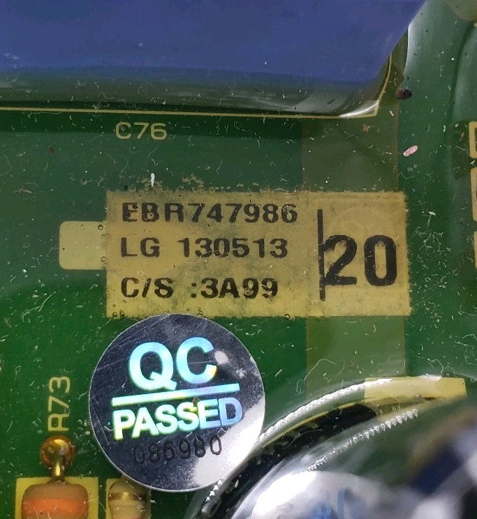 OEM Replacement for LG Washer Control EBR74798620