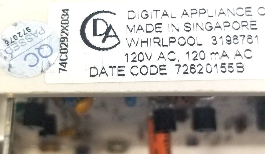 OEM Replacement for Whirlpool Range Control 3196761