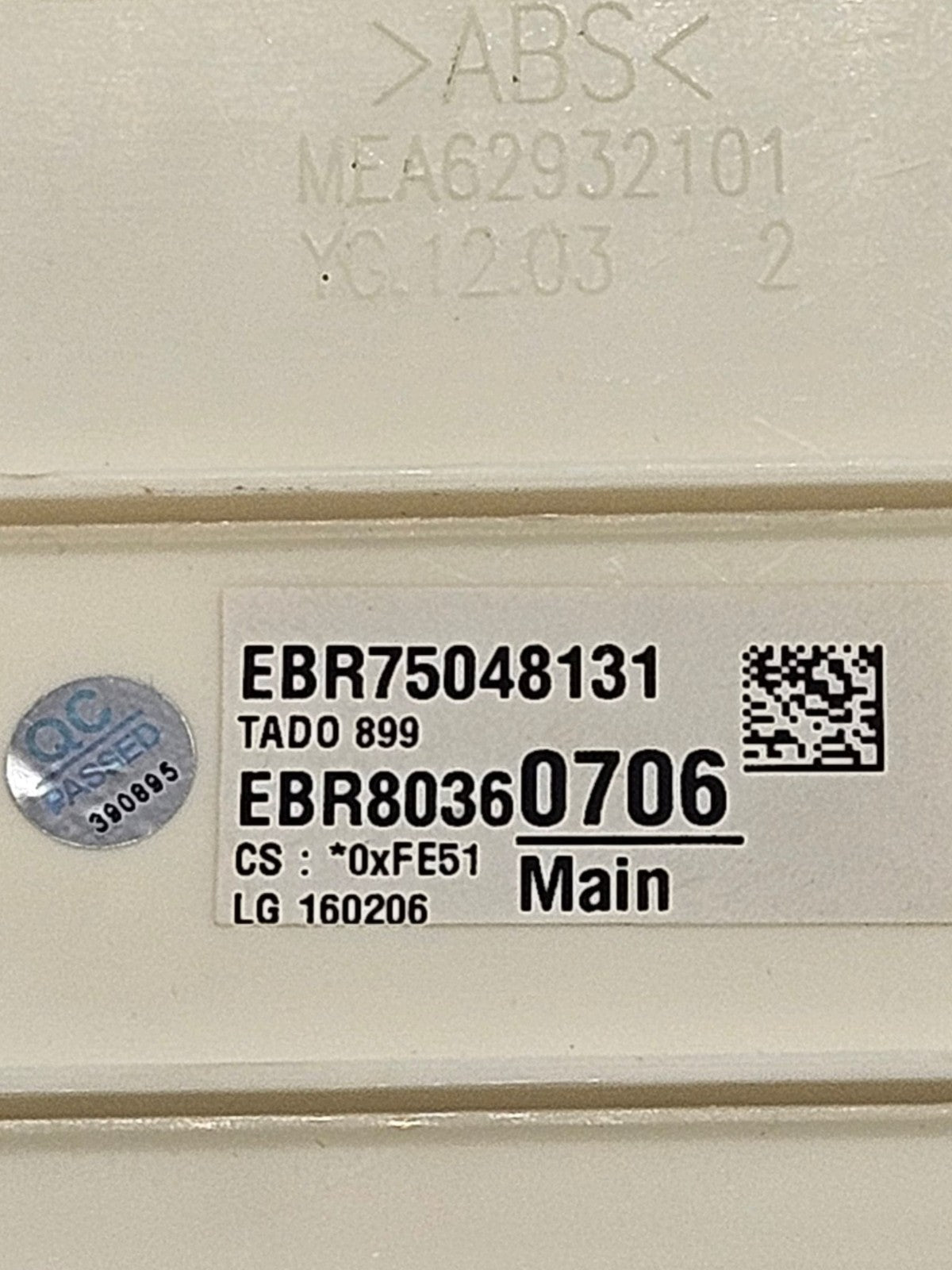 OEM Replacement for LG Washer Control Board EBR80360706