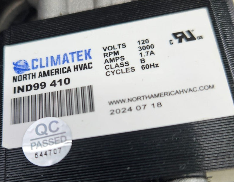 OEM Climatek Furnace Draft Inducer IND99-410