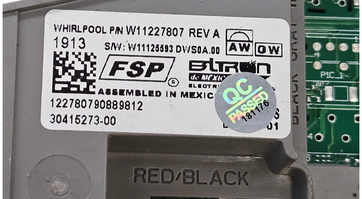OEM Replacement for Whirlpool Control W11227807