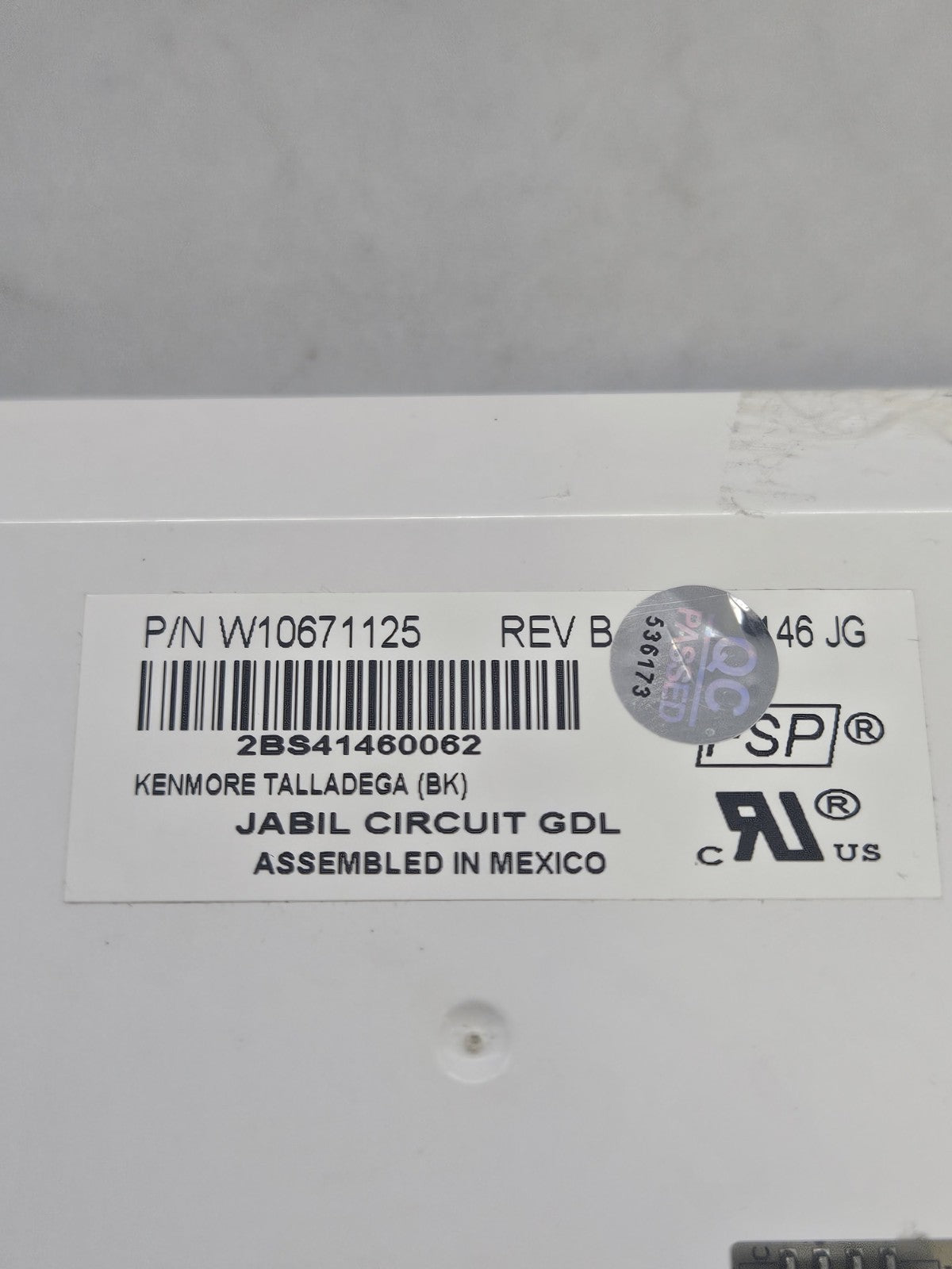 OEM Replacement for Whirlpool Fridge Control W10671125