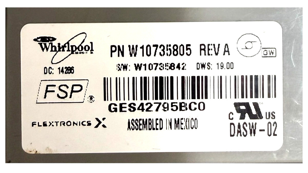 OEM Replacement for Whirlpool Dishwasher Control W10735805