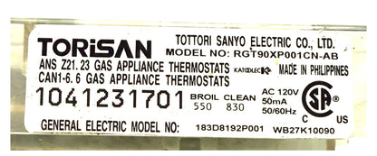 OEM Replacement for GE Oven Control 183D8192P001