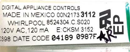 Genuine Replacement for Whirlpool Range Control 8524304