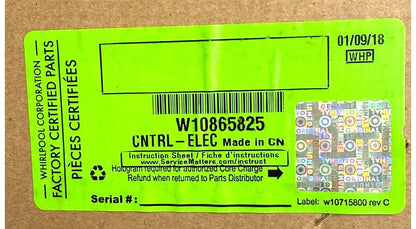 New Replacement for Whirlpool Fridge Control W10687089