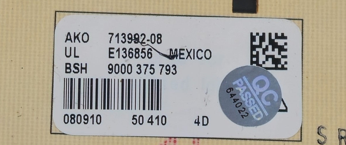 OEM Replacement for Bosch Washer Control E136856