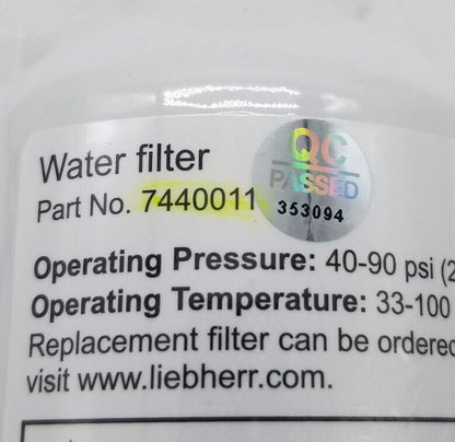 New OEM  Replacement for Liebherr Wine Storage Charcoal Filter 7440011
