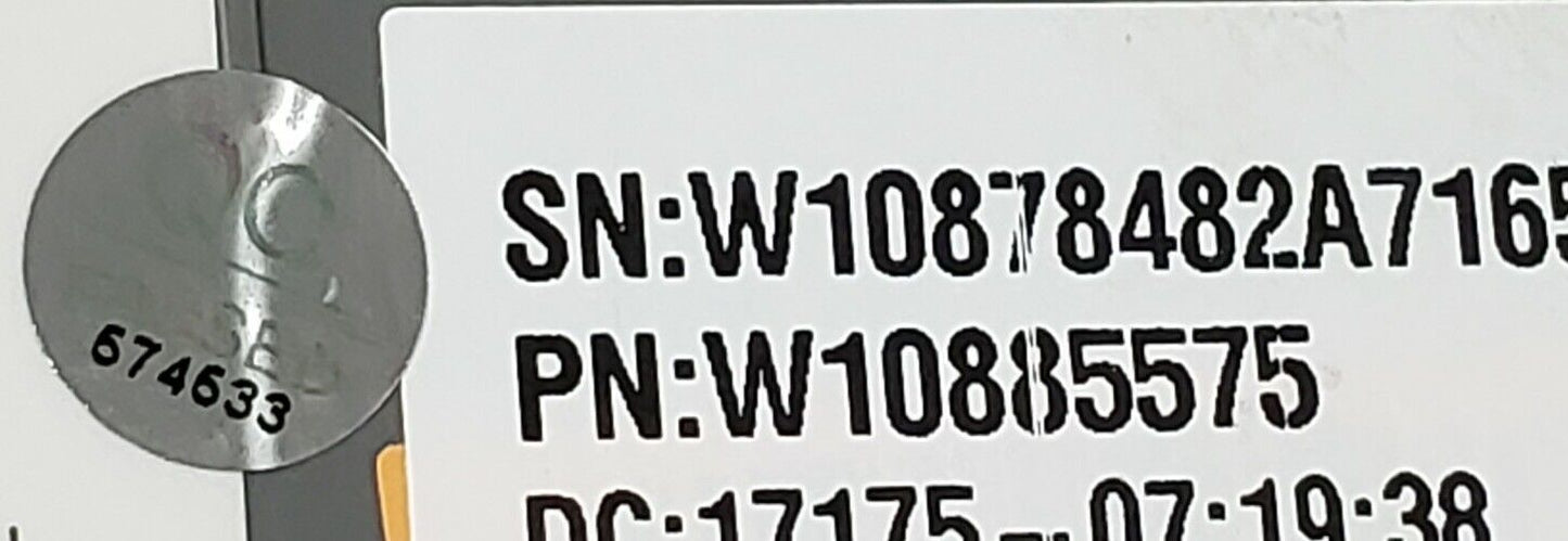 Genuine OEM Replacement for Whirlpool Washer Control W10885575