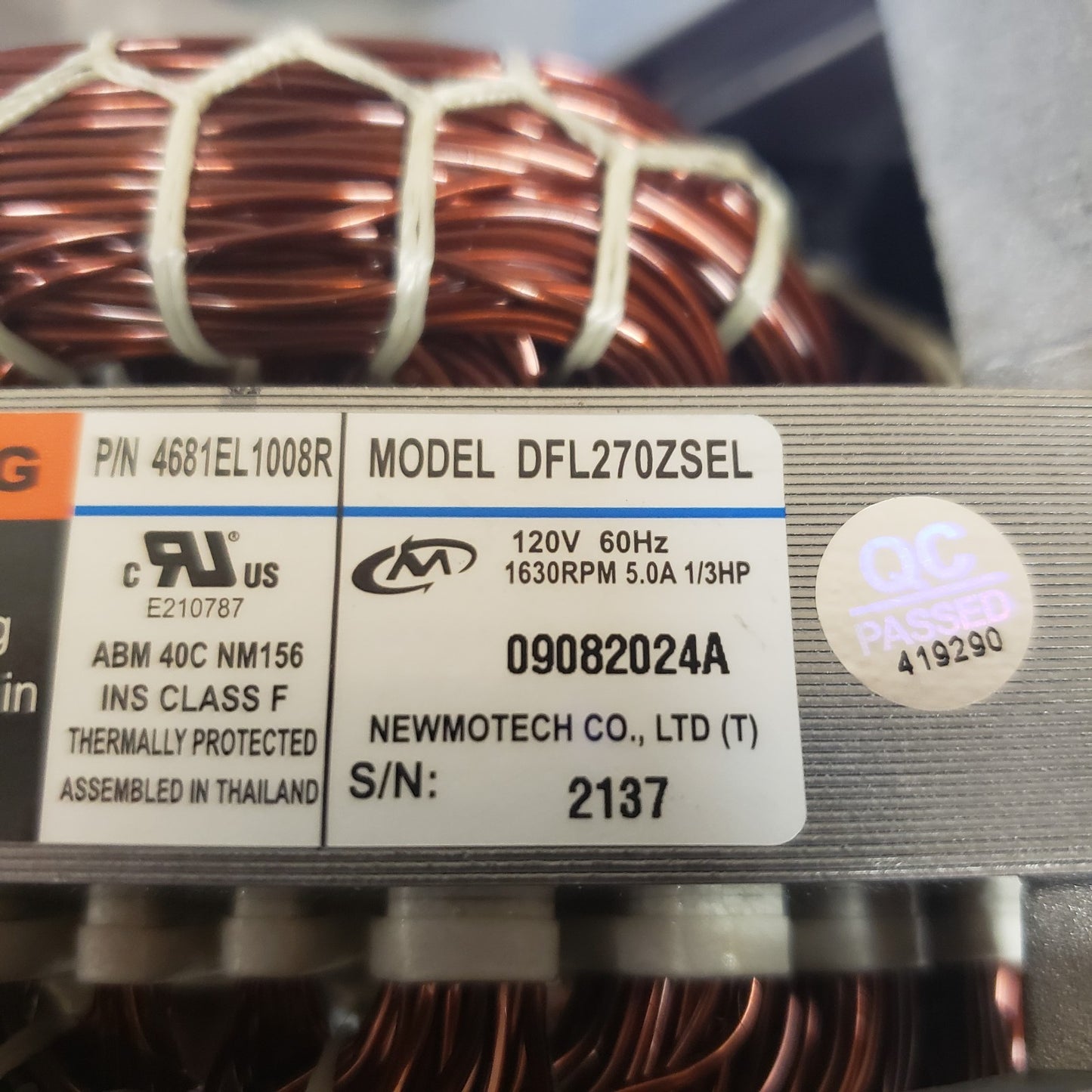 New OEM Replacement for LG Dryer Drive Motor 4681EL1008A