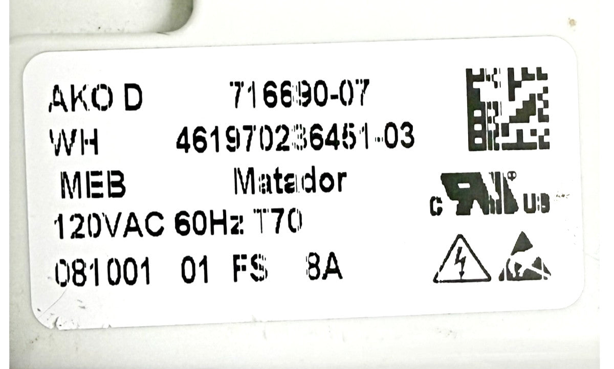 OEM Replacement for Whirlpool Washer Control 716690-07