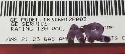 Genuine OEM Replacement for GE Range Control Board 183D6012P003