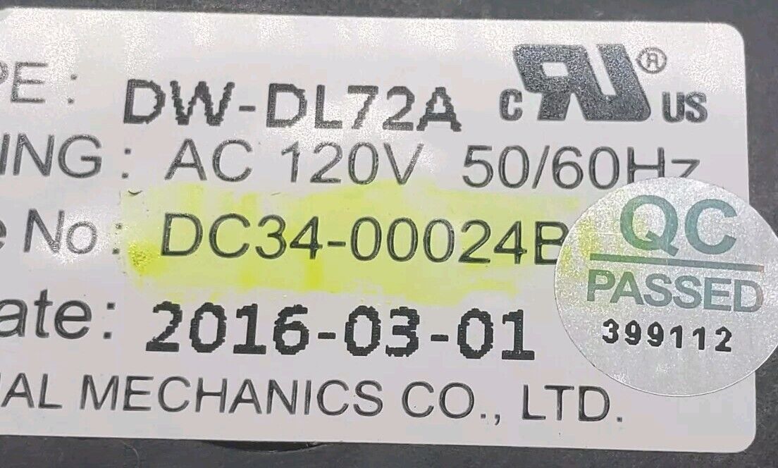 Replacement for Samsung Washer Door Lock Switch DC34-00024B